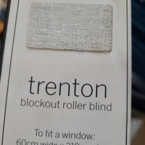 TRENTON BLOCK OUT ROLLER BLIND 60CMX210CM - SNOW