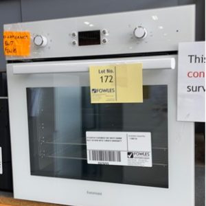 EX DISPLAY EUROMAID EW7 WHITE 600MM BUILT IN OVEN WITH 3 MONTH WARRANTY