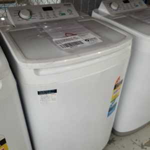 SIMPSON SWT6055TMWA 6KG TOP LOAD WASHING MACHINE WITH EZI SET CONTROLS AND SOFT CLOSE GLASS LID WITH 12 MONTHS WARRANTY **DENTED RIGHT HAND SIDE FRONT CORNER** SOLD AS IS