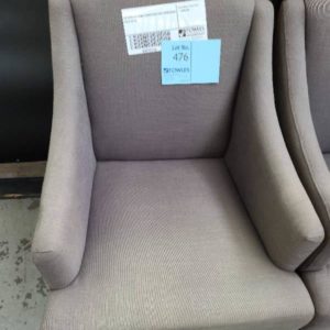 EX DISPLAY HOME FURNITURE GREY ARMCHAIR SOLD AS IS