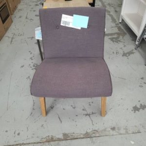 EX-DISPLAY HOME FURNITURE GREY OCCASIONAL CHAIR SOLD AS IS
