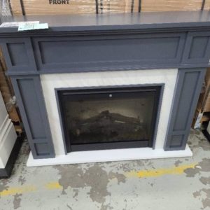 EX DISPLAY DIMPLEX ELTHAM ELECTRIC FIRE PLACE MANTLE GREY & MARBLE FINISH NO REMOTE SOLD AS IS 3 MONTH WARRANTY