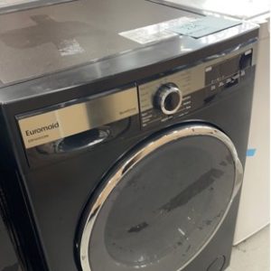 EX DISPLAY EUROMAID EBFW900BK 9KG BLACK FRONT LOAD WASHING MACHINE 15 PROGRAMS QUIET DRIVE INVERTER MOTOR WITH 3 MONTH WARRANTY SOLD AS IS