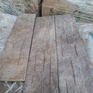PALLET OF ANTRACITE TILE WITH STACK STONE EFFECT 100MM X 400MM