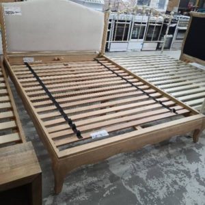 EX DISPLAY LE MILLE TIMBER QUEEN BEDFRAME SOLD AS IS