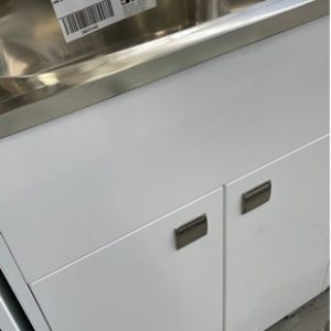 NEW GLOSS WHITE LAUNDRY CABINET WITH SINK & ACCESSORIES 45 LITRE LT45-203P