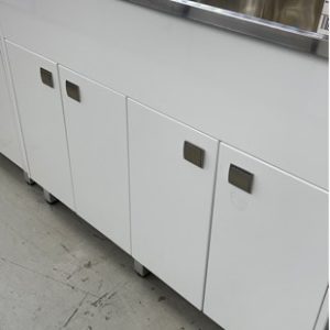 NEW GLOSS WHITE LAUNDRY CABINET DOUBLE BOWL WITH ACCESSORIES90 LITRE LT90-401D