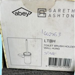 ABEY PARK AVENUE WALL HUNG TOILET BRUSH AND STAND RRP$150 BOX 4 ALTR0060