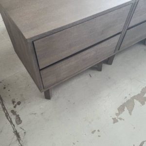 EX DISPLAY - TIMBER 2 DRAWER BEDSIDE TABLE SOLD AS IS