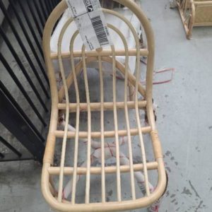 NATURAL CANE CHAIR SOLD AS IS