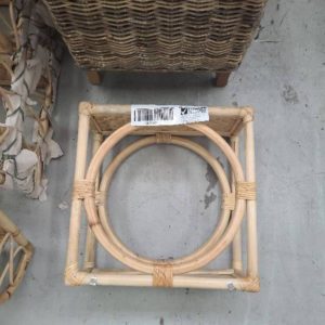 SQUARE CANE FRAME OF TABLE NO TOP SOLD AS IS