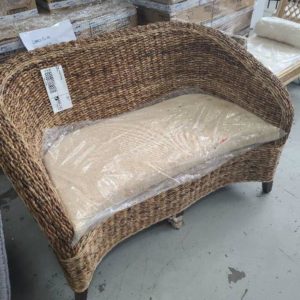 CANE 2 SEATER COUCH SOLD AS IS