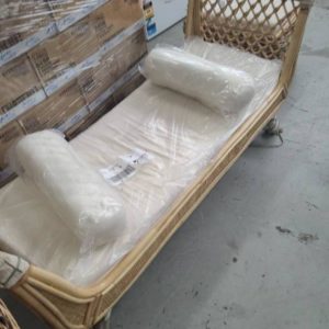 CANE OPEN BACK BENCH SEAT SOLD AS IS