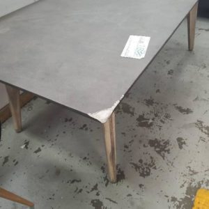 EX DISPLAY - DAMAGED CONCRETE DINING TABLE SOLD AS IS