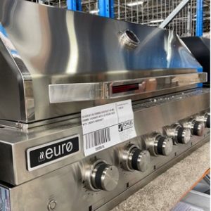 EX DISPLAY EAL1200RBQ EURO BUILT IN BBQ 1200MM 6 BURNERS WITH LED ROUND KNOB WITH 3 MONTH WARRANTY