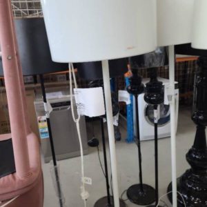 EX HIRE - WHITE FLOOR LAMP SOLD AS IS
