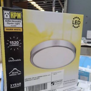 HPM AURA 18W LED DIMMABLE OYSTER LIGHT WARM WHITE LOL023KPS