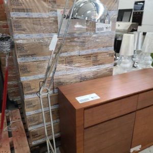 SAMPLE STOCK- CHROME FLOOR LAMP SOLD AS IS