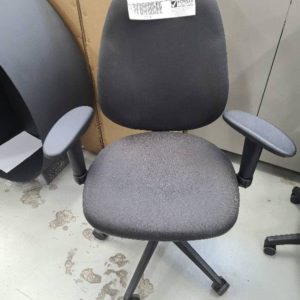 EX DISPLAY GREY FABRIC OFFICE CHAIR SOLD AS IS