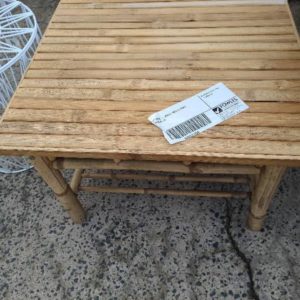 EX HIRE - SMALL TIMBER TABLE SOLD AS IS