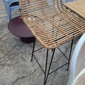 EX HIRE - RATTAN BAR STOOL SOLD AS IS