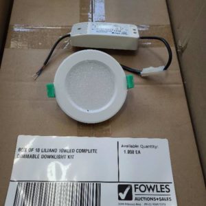 BOX OF 10 LILIANO 10WLED COMPLETE DIMMABLE DOWNLIGHT KIT