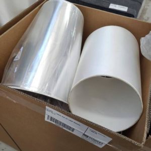 EX HIRE - LARGE BOX OF LAMP SHADES SOLD AS IS