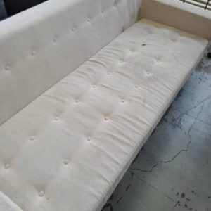 EX HIRE - CREAM 3 SEATER SOFA SOLD AS IS