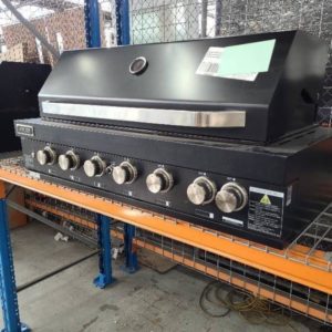 SECOND HAND EAL1200RBQBL 1200MM BUILT IN BBQ 6 BURNER BLUE LED KNOBS WITH 3 MONTH WARRANTY