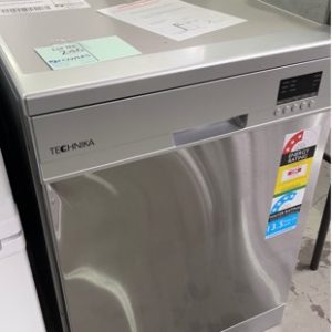 EX DISPLAY TECHNIKA TSDW14GG 600MM DISHWASHER WITH 3 MONTH WARRANTY **DENTED LEFT HAND SIDE FRONT SOLD AS IS**