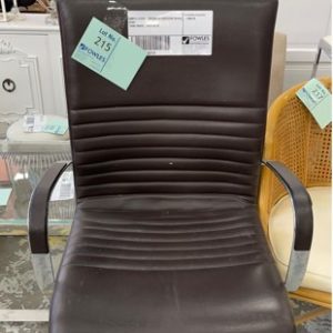 SAMPLE STOCK- BROWN PU EXECUTIVE OFFICE CHAIR *SOME MARKS SOLD AS IS*