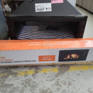 SCANDIA AVANTE SCOF900NF WITH FASCIA WOOD FIRED OPEN INDOOR OR OUTDOOR HEATER ADJUSTABLE S/STEEL COOKPLATE THAT TURNS THIS FROM A WOOD FIRED HEATER TO A WOOD FIRED BBQ HEATS UP TO 150M2 INDOORS REMOVEABLE SAFETY SCREEN RRP$1999 WITH 3 MONTH WARRANTY SOME DENTS AND SCRATCHES ST