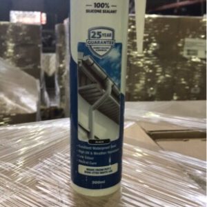 LASERLITE ROOF AND GUTTER SILICONE (N192) BLACK 300ML TUBES- (PLEASE NOTE PRODUCT IS PAST EXPIRY DATE AND SOLD AS IS)