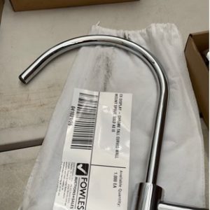 EX DISPLAY - CHROME TALL CURVED WALL MOUNT SPOUT SOLD AS IS