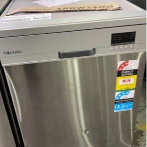 EX DISPLAY TECHNIKA TSDW14GG S/STEEL DISHWASHER WITH 6 WASH PROGRAMS RRP$395 WITH 3 MONTH WARRANTY **SMALL DENTS BOTTOM RIGHT**