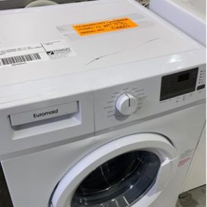 EX DISPLAY EUROMAID WM7PRO 7KG FRONT LOAD WASHING MACHINE WITH 3 MONTH WARRANTY **CRACKED TOP SOLD AS IS**