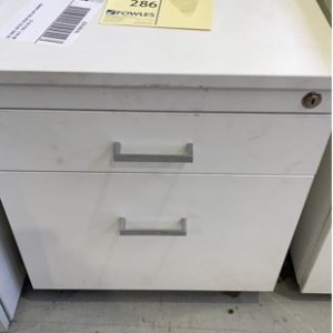 EX HIRE OFFICE DESK ROLLER CABINET NO KEY SOLD AS IS