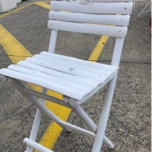 EX HIRE WHITE BAR STOOL SOLD AS IS