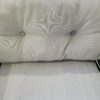 EX HIRE OUTDOOR SETTING COUCH WITH 2 ARM CHAIRS CANE WITH GREY CUSHIONS SOLD AS IS