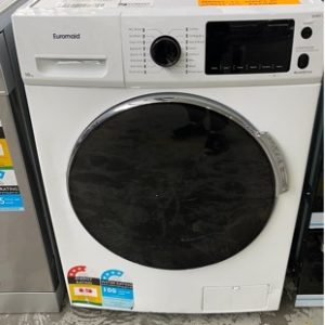 EX DISPLAY EUROMAID WMFL10 10KG FRONT LOAD WASHING MACHINE WITH 3 MONTH WARRANTY SCRATCHED TOP DENT IN FRONT LEFT SOLD AS IS