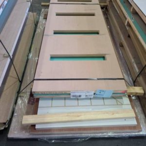 PALLET OF ASST'D DOORS IN VARIOUS STYLES AND SIZES