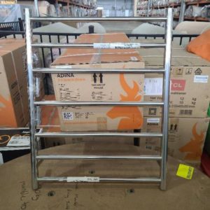 EX DISPLAY TOWEL LADDER ROUND TP9060X 900MM X 600MM NON HEATED SOLD AS IS NO WALL MATES OR SCREWS PALLET 5