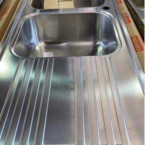 FRANKE RAPID RPX 621 RHD DOUBLE BOWL SINK WITH RIGHT HAND DRAINER WITH FRANKE WASTES