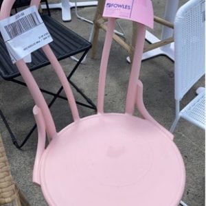 EX HIRE - PINK OUTDOOR CHAIR SOLD AS IS