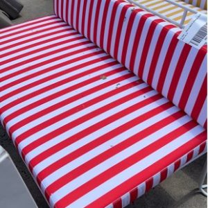 EX HIRE - RED & WHITE STRIPED SEAT SOLD AS IS