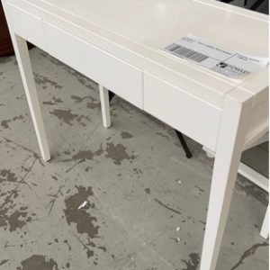 EX DISPLAY - WHITE CONSOLE WITH DRAWER SOLD AS IS
