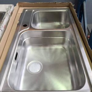 FRANKE KTX620 S/STEEL 1 & 3/4 BOWL UNDERMOUNT OR TOP MOUNT SINK WITH FRANKE WASTES