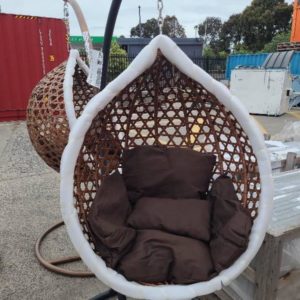 NEW SMALL HANGING EGG CHAIR WITH CUSHIONS