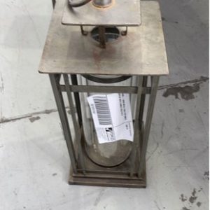 EX HIRE - LARGE METAL TABLE TOP CANDLE DISPLAY WITH HANDLE SOLD AS IS