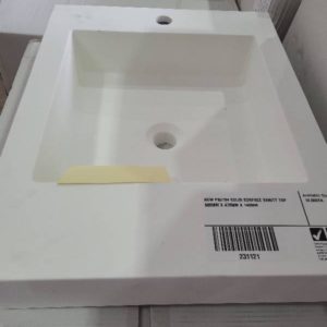 NEW PB2184 SOLID SURFACE VANITY TOP 600MM X 470MM X 140MM